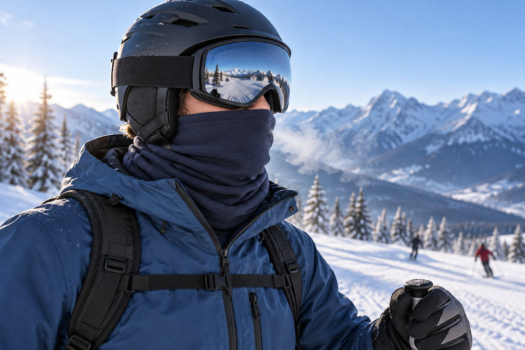 Finvizo fleece neck gaiter for alpine skiing - ski neck warmer