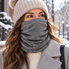 Finvizo fleece gaiter for a snowy city walk - neck warmers for women