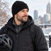 Finvizo cuffed knit beanie for helmet-free winter warmth - skull caps for men