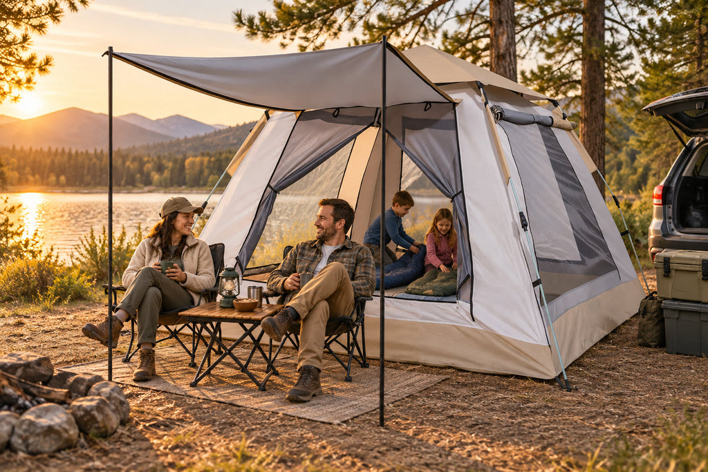 Finvizo porch family tent for parent and child zones - two room tent