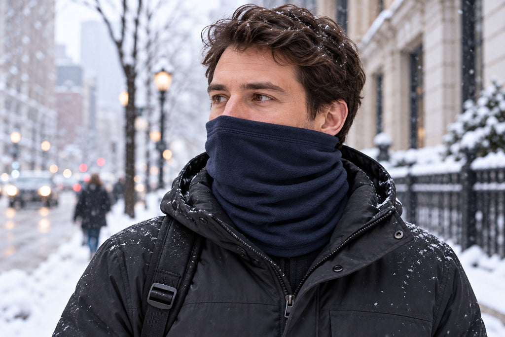 Finvizo Winter Neck Warmer Gaiter 4-Pack for outdoor use - neck gaiter fleece