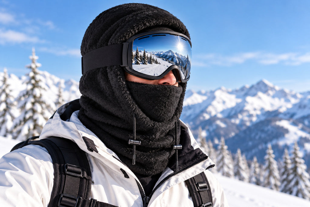 Finvizo Winter Balaclava Ski Mask for snowy slope coverage - ski mask fleece