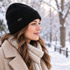 Finvizo cuffed winter beanie for a winter walk - winter beanies with ear flaps