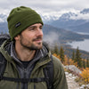 Finvizo cuffed knit hat for an autumn mountain trail - hiking beanie