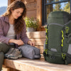 Finvizo 50L Camping Backpack for trip preparation with a separate pouch - backpack with shoe compartment