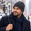 Finvizo Winter Beanie with a cuffed city style - knit beanies for guys