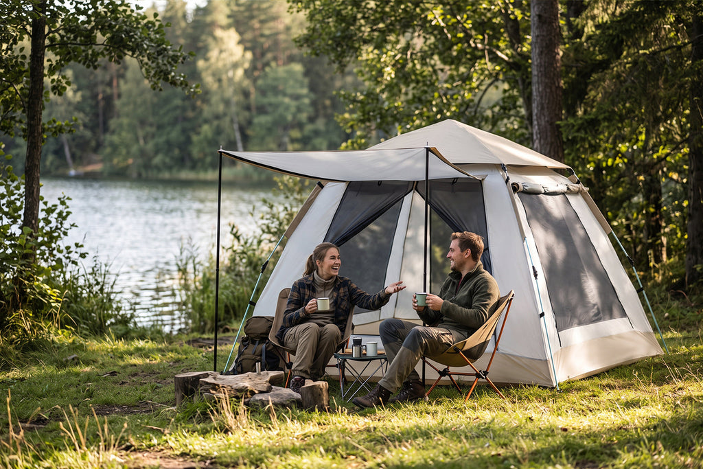 Finvizo cabin tent for family camping - tent with good ventilation