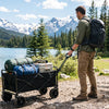 Finvizo big wheels folding cart on a campground trail - hiking wagon