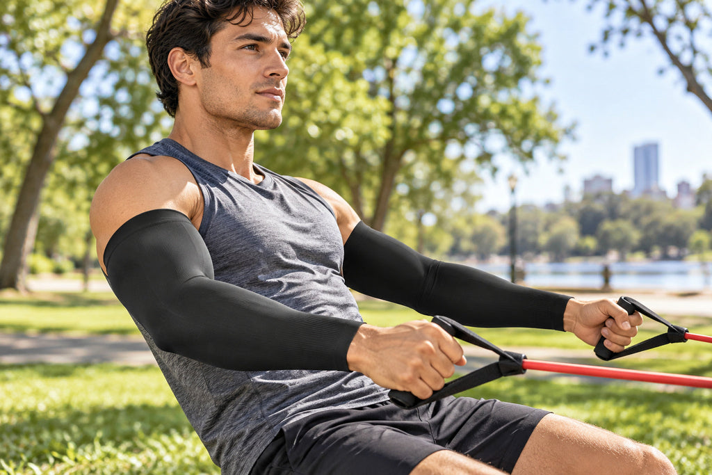 Finvizo arm sleeves for resistance training - kinetic arm sleeve