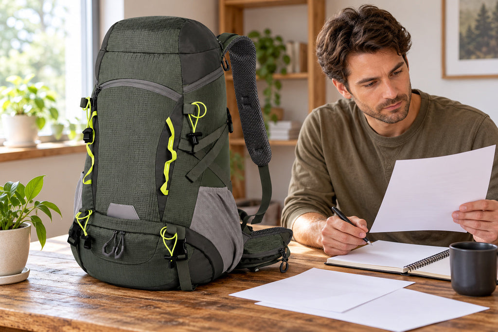 Finvizo 50L Camping Backpack for desk-based origin research - made in usa backpack