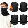 Finvizo Winter Neck Warmer Gaiter (4 Pack) | Windproof Fleece Face Ski Mask for Cold Weather Sports & Outdoor Work