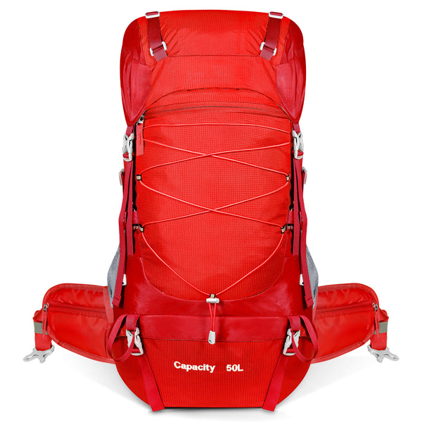 Finvizo 50L Ultralight Hiking Backpack with Rain Cover - Lightweight Foldable Travel Daypack