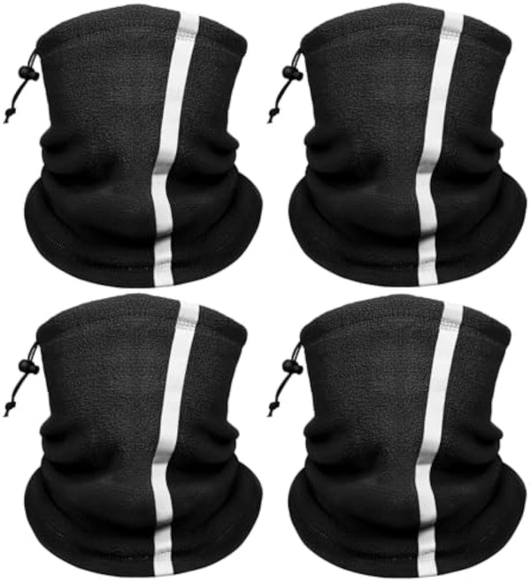 Finvizo Winter Neck Warmer Gaiter (4 Pack) - Black
