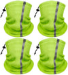 Finvizo Winter Neck Warmer Gaiter (4 Pack) | Hi Vis Reflective Windproof Face Cover for Night Running & Outdoor Work