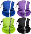 Finvizo Winter Neck Warmer Gaiter (4 Pack) - Black,purple,royal Blue,neon Green