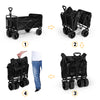 Foldable Wagon Carts with Extended Tailgate 600 LBS