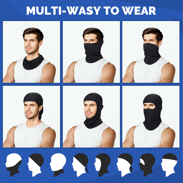 Finvizo 6-Pack Cooling Balaclava Ski Mask | Thin Helmet Liner & Sun Protection for Motorcycling