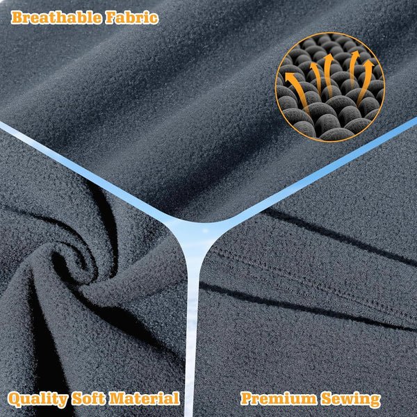 Windproof fleece neck gaiter 4 pack for skiing and cold weather sports