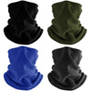 Finvizo Adjustable Winter Neck Warmer (4/6 Pack) | Fleece Ski Face Mask with Drawstring for Snowboard & Running