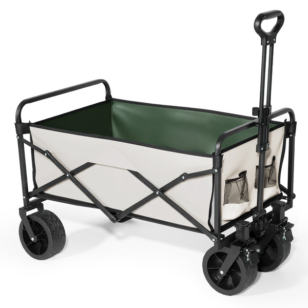 Heavy duty foldable camping wagon cart 460 lbs with all terrain wheels